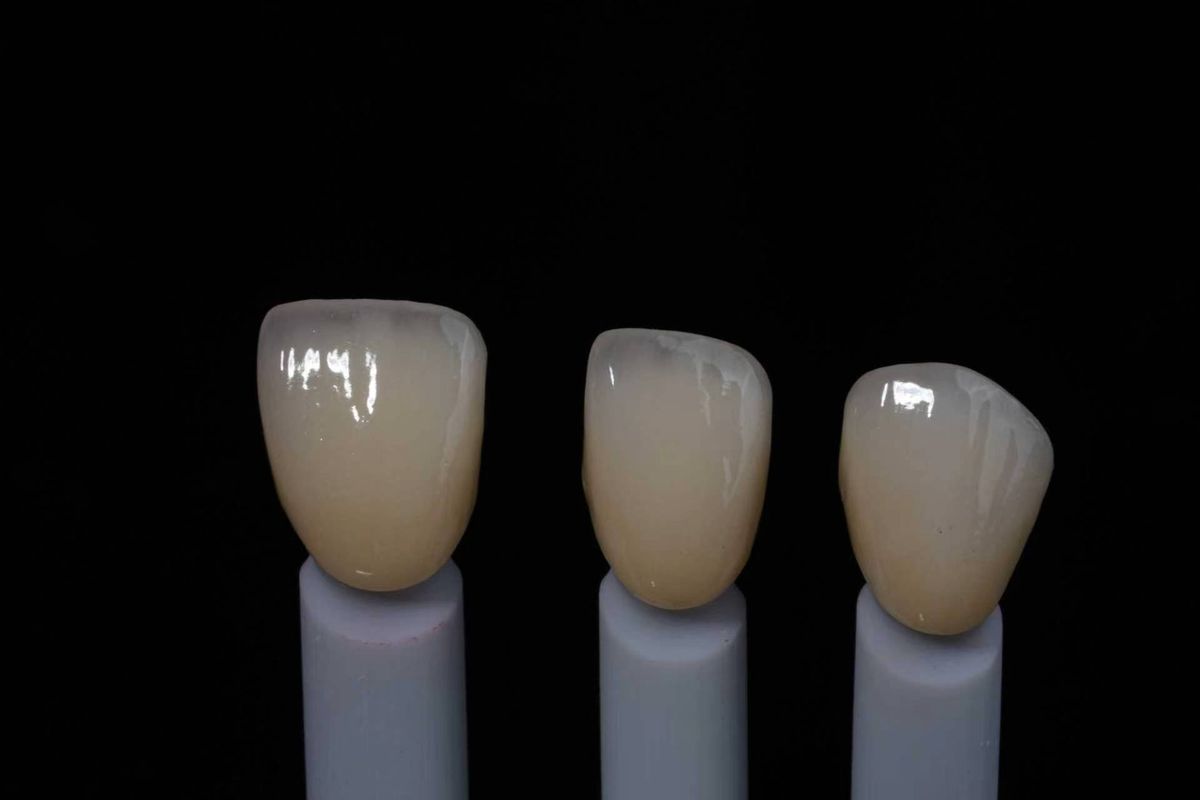 Finished zirconia crowns